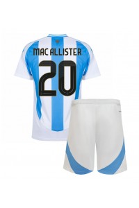 Argentinië Alexis Mac Allister #20 Babytruitje Thuis tenue Kind Copa America 2024 Korte Mouw (+ Korte broeken)